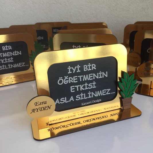 İYİ BİR ÖĞRETMEN PLAKETİ