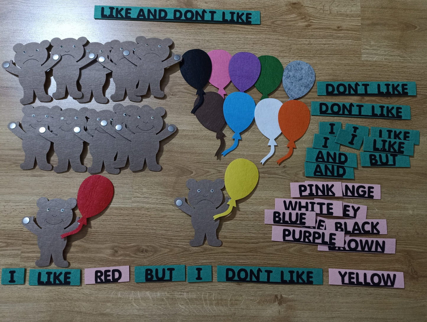 Renkler ve likes /dislikes seti