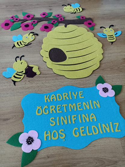 Bal böcekleri sınıf kapı süsü