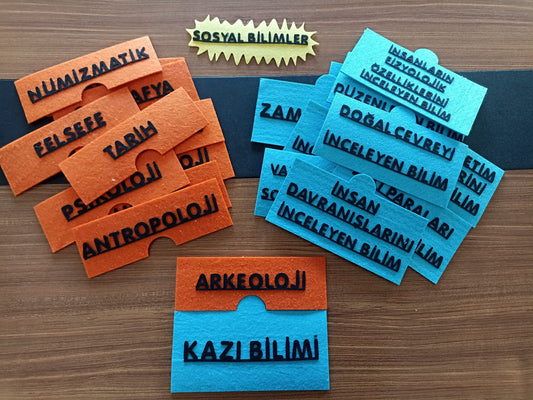 Sosyal bilimler puzzle seti
