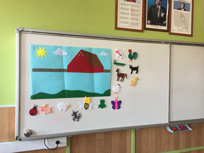 ÇİFTLİK TEMALI ZEMİN VE ÇİFTLİK HAYVANLARI