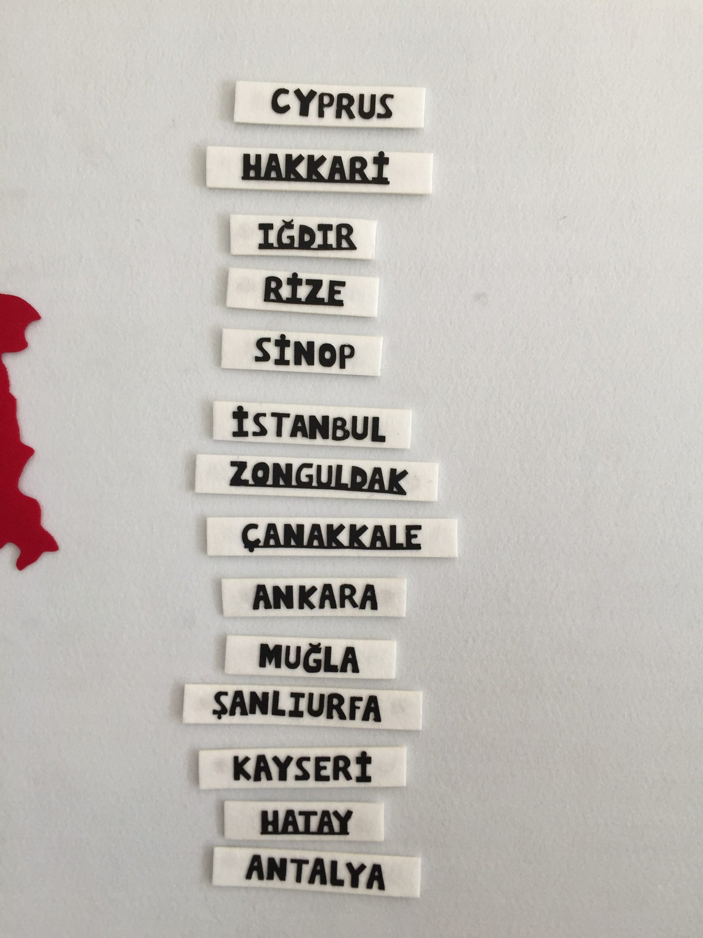 TÜRKİYE HARİTASI VE ŞEHİRLER