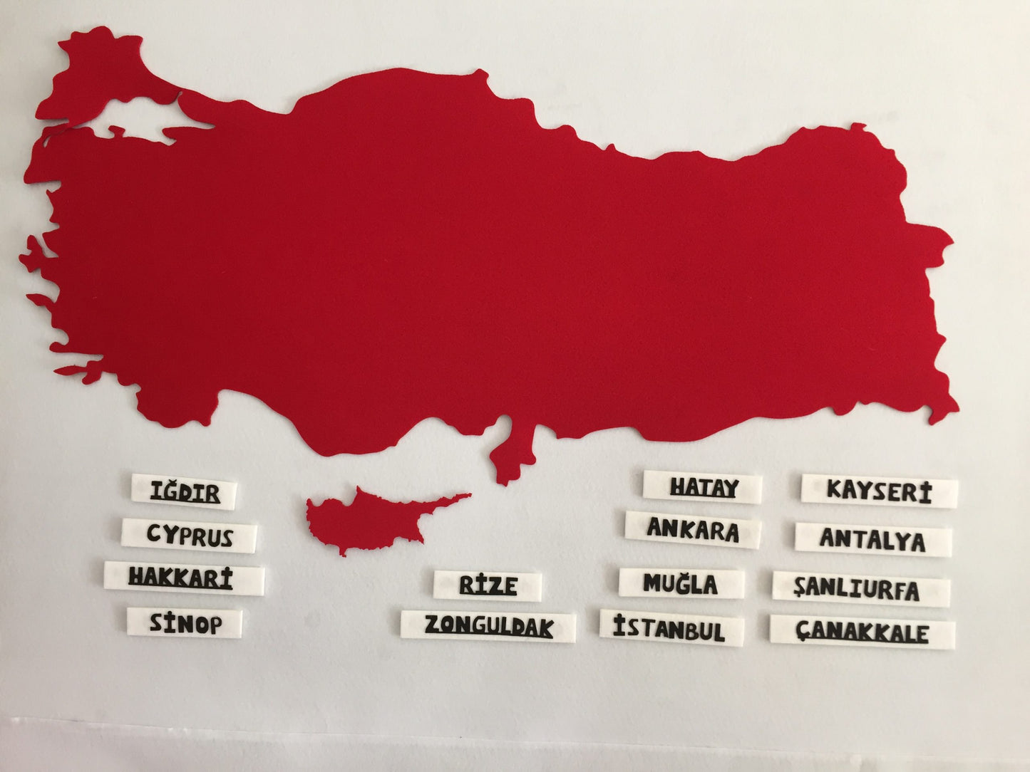 TÜRKİYE HARİTASI VE ŞEHİRLER